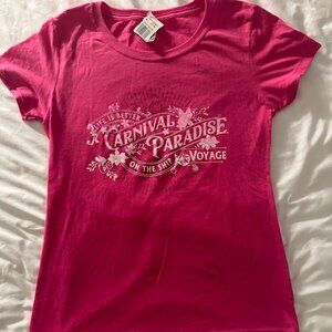 S95 - Carnival Cruise Line Womens Pink Life is Better Tshirt top Large Medium